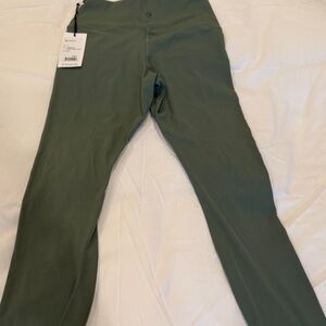 Women Olive Green/ FERN Leggings